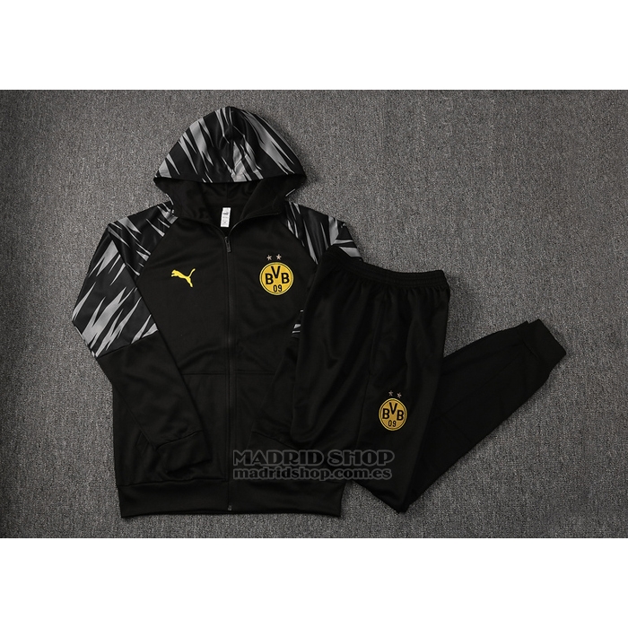 Chandal con Capucha del Borussia Dortmund 2021 Negro